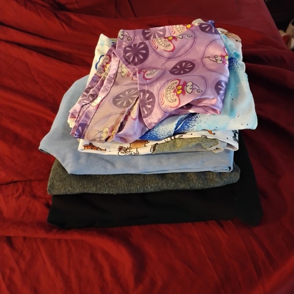 Disney Clothing Bundle Mixed Clothing Leggings Shirts Pajama Shorts Size L - Picture 1 of 13